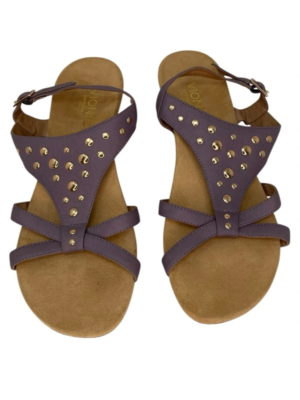 Vionic Studded Purple Women’s T-Strap Catarina Sandals Size 7